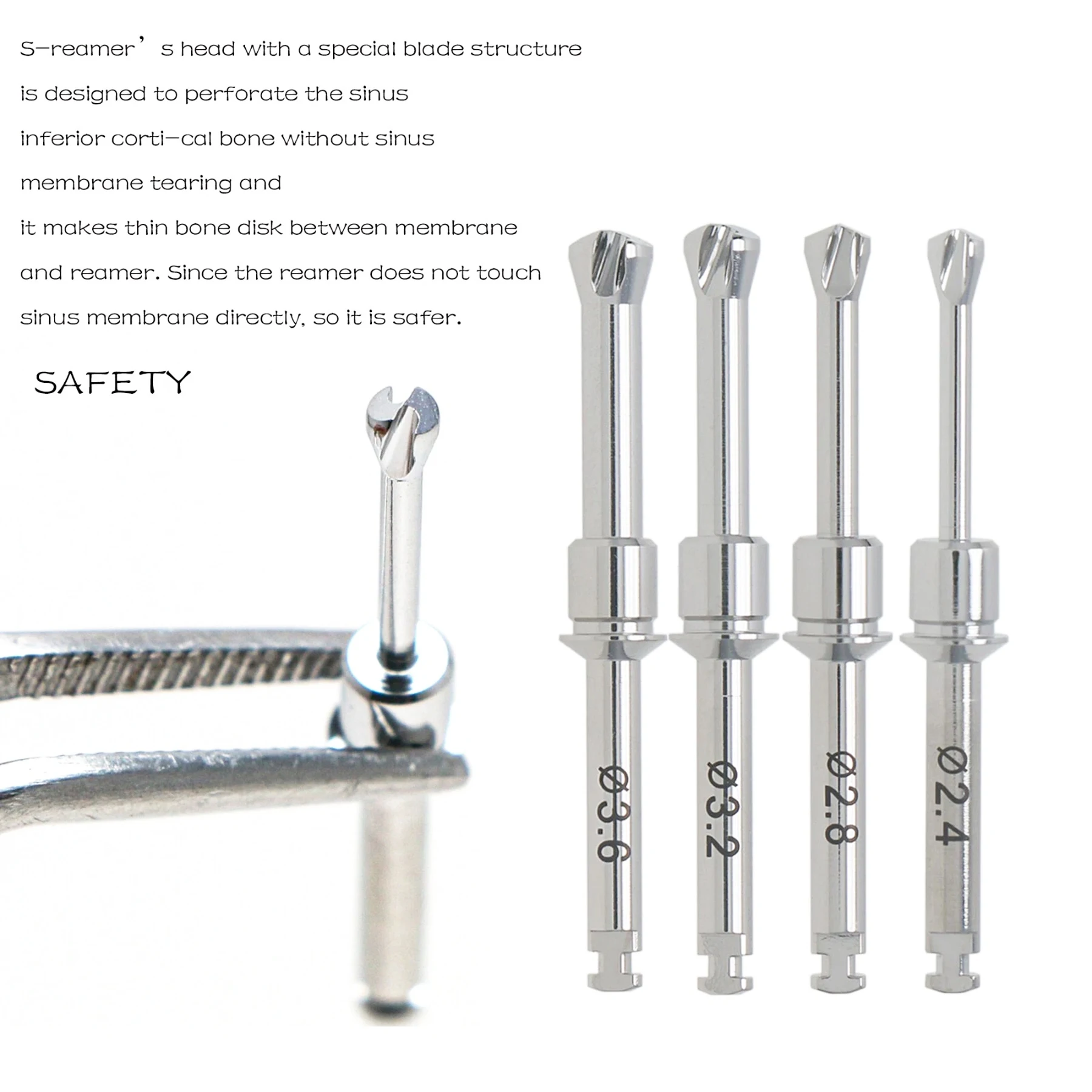 

Sinus Crestal Approach Neobiotech SCA Dental Implant kit Surgical S-Reamer Drill Stoppers