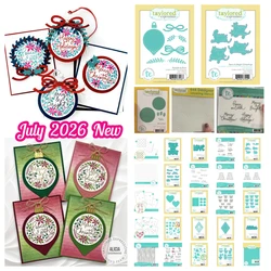 July 2026 New Taylored Berry & Bright Greetings Holiday Sentiment & Pattern Craft Stamp Metal Cutting Dies DIY Scrapbook Calenda