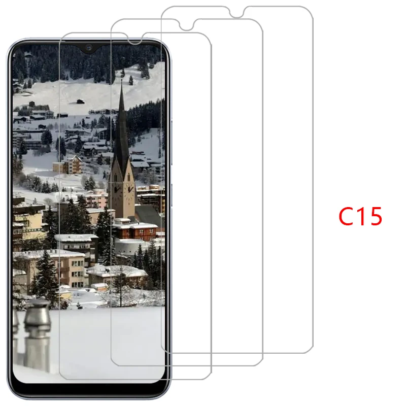 Protector de Pantalla de Vidrio Templado para Realme C15, Película Protectora para Teléfono Realme C15, 15C