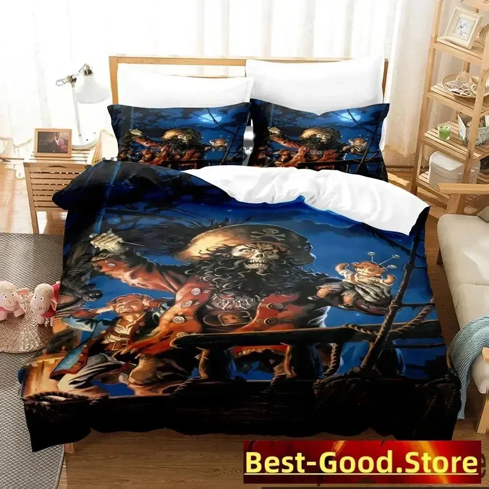 أفضل القرد جزيرة Lechuck طقم سرير بنين بنات التوأم الملكة الملك الحجم غطاء لحاف المخدة السرير للبنين الكبار #2