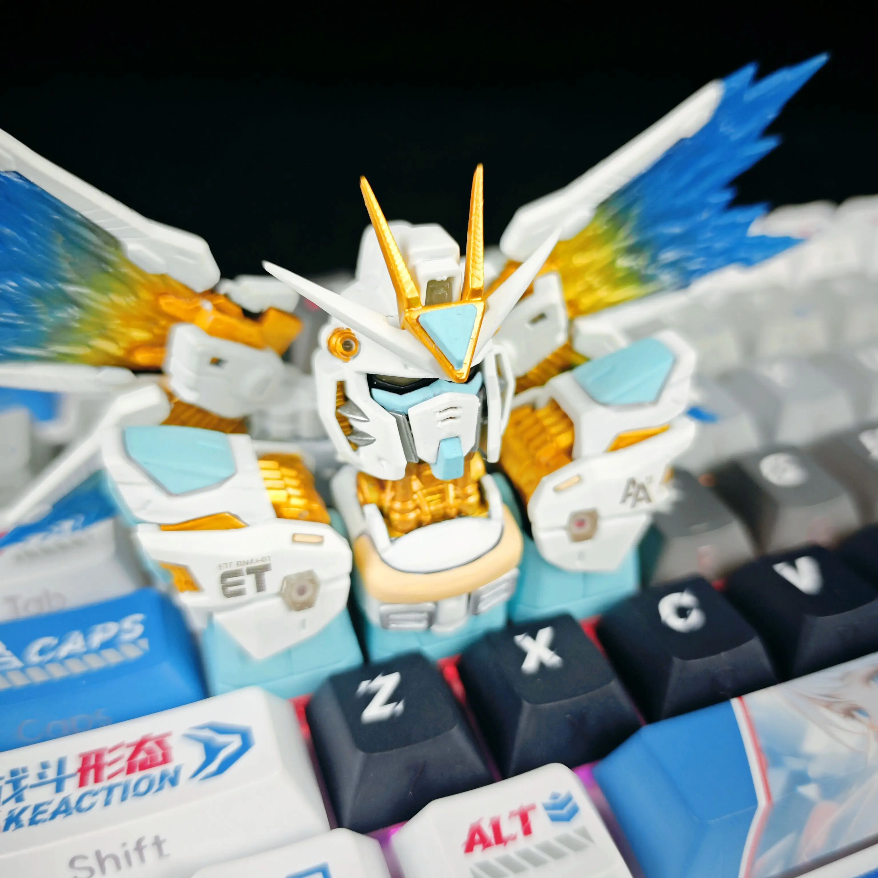 

Синие колпачки для клавиш Assault Freedom для механической клавиатуры, пользовательские переключатели TTC, креативные игровые аксессуары ROG, крутой подарок на заказ