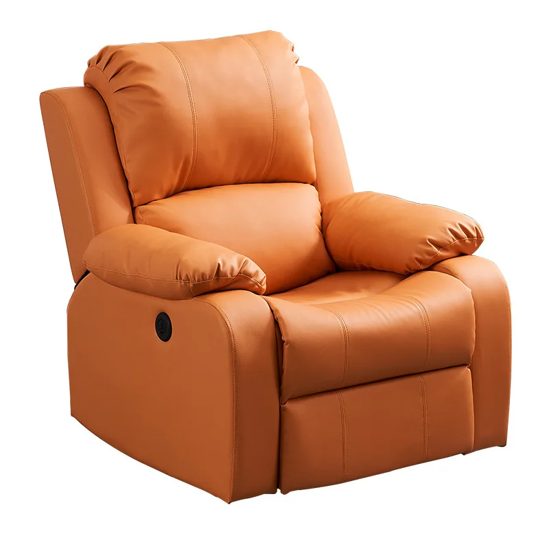 //Hot Selling Modern Simple Leather Electric Massage Function Sofa Single Seat Reclining Rocking Home Living Room Leisure