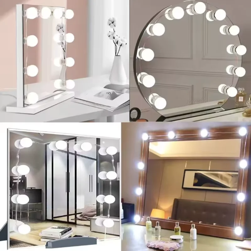 NEW Detachable Bulbs Professional Makeup Mirror Lamp USB Power Cosmetic Mirror Light Hollywood Dressing Table LED Vanity Lights