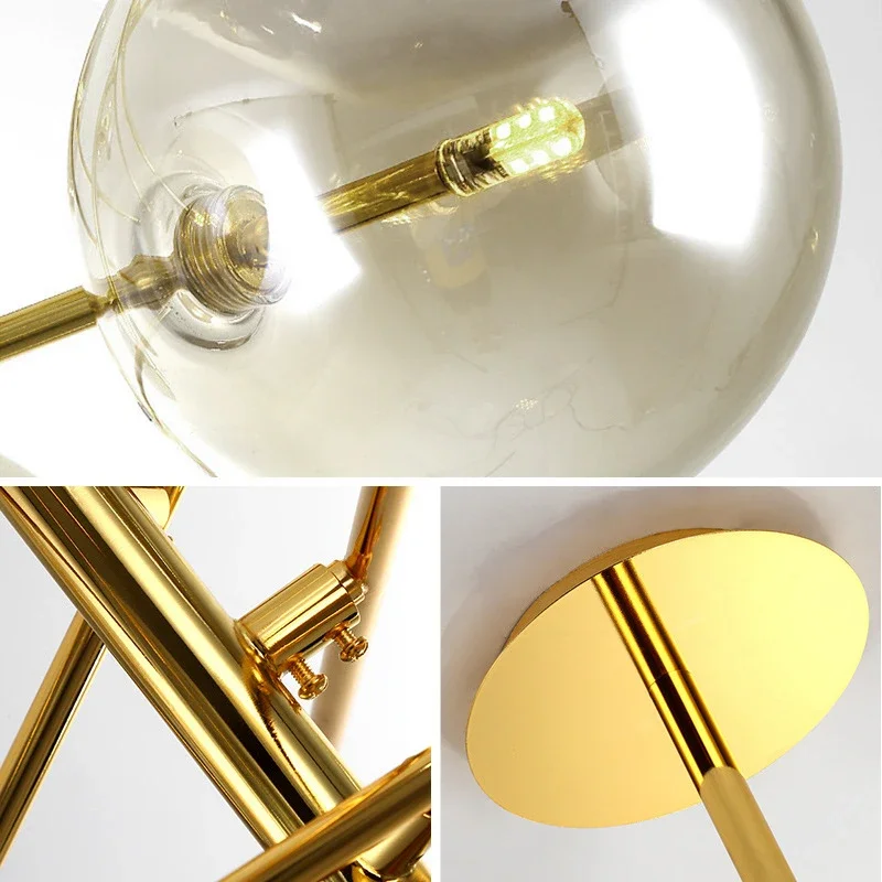 Lampe suspendue en verre au Style européen moderne et créatif, avec bulles, luminaire décoratif d'intérieur, idéal pour un salon, un Restaurant, un café ou une cuisine