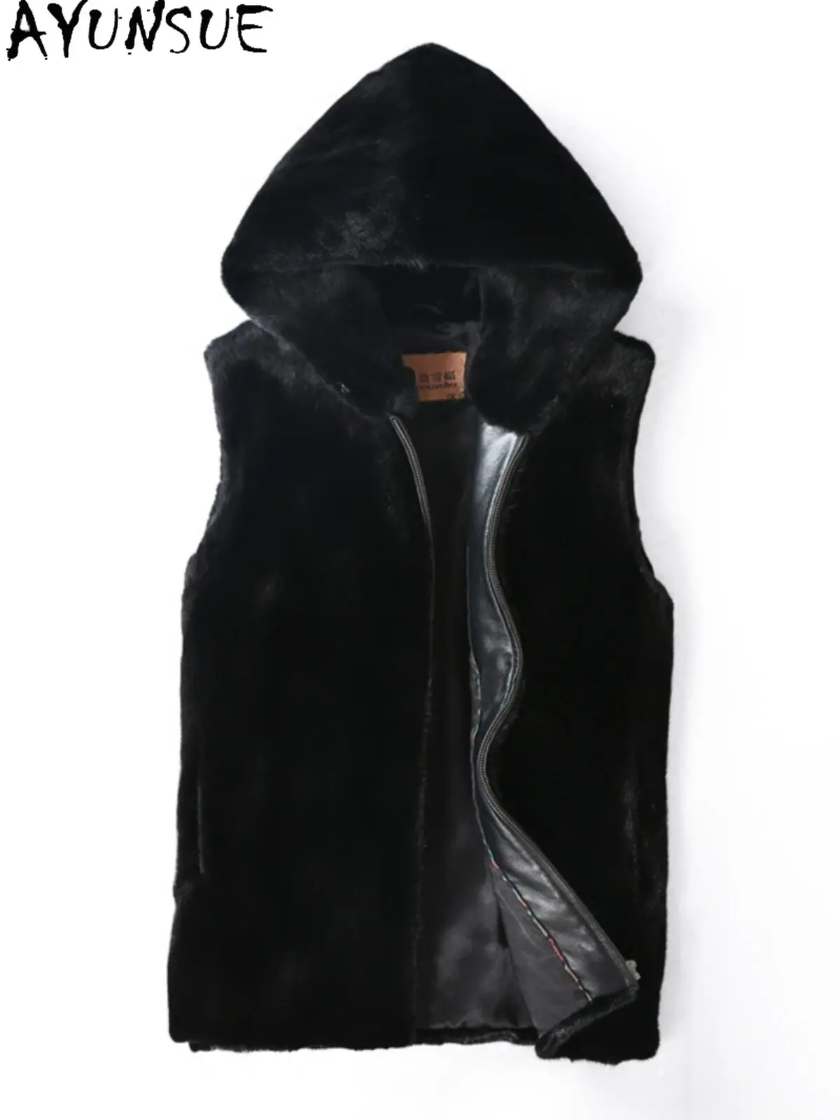 AYUSNUE 100% Natural Mink Vest Men Luxury Clothes Winter Sleeveless Jacket Whole Mink Real Fur Vests Man XS-12XL Мех Натуральный
