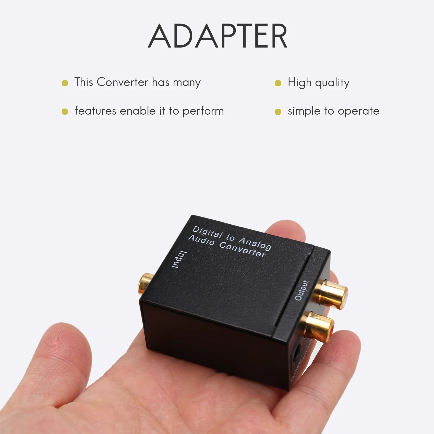 Digital Optical Coaxial Toslink Signal to Analog Audio Converter Adapter RCA SV