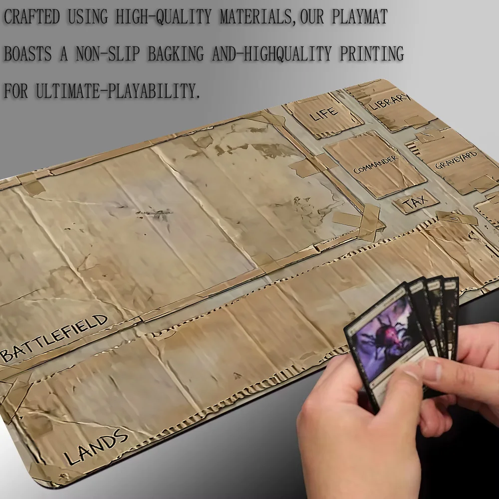 

Cardboard Theme Zone Magic Party Game Mat Durable Rubber for MTG&TCG Games 35X60cm Mouse Pad Offices Desk Mats playmat