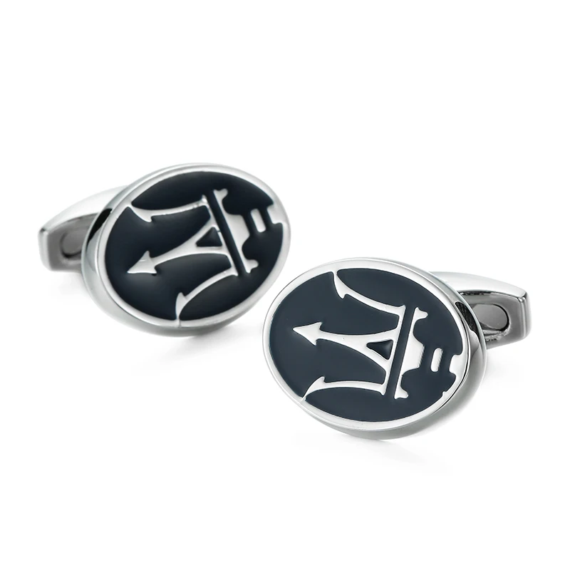 Summer new light luxury style copper luxury car logo Cufflinks fashion men's French shirt Cufflinks