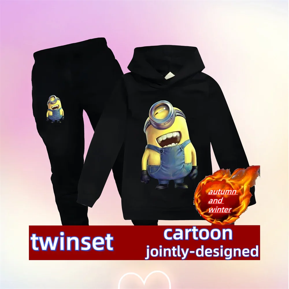 

Худи детское с мультяшным изображением Гадкий я, осень/зима, свитшот с длинным рукавом и мультяшным принтом миньонов, милый Повседневный Топ для мальчиков и девочек