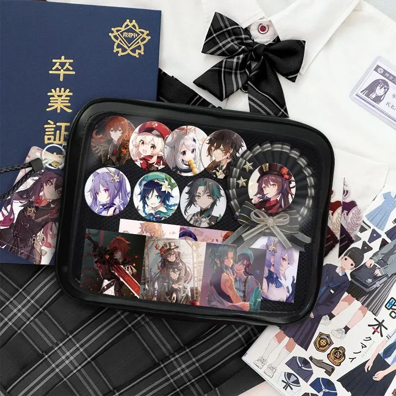 Genshin Impact Collaboration Hu Tao Wendy Zhongli Pain Single Shoulder Cute Girls Large Capacity Handbag Crossbody Bag Lo