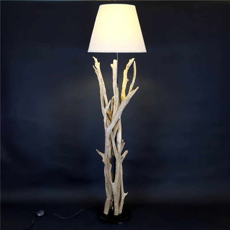 Wooden craft desk lamp Floor lamp Bed and breakfast Restaurant Cafe Rotten wood branches Decorative wooden lamps