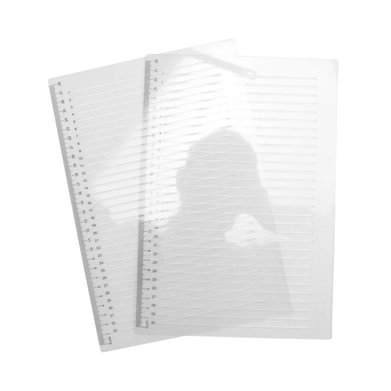 AF91-2 Stück Kunststoff-Schablonenvorlage mit gerader Linie für Journaling