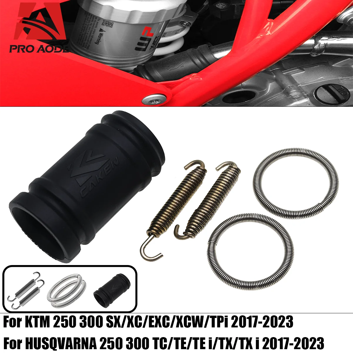 Motorcycle Exhaust Pipe Tailpipe Seal Ring Spring Coupling Kit For KTM XC SX EXC XCW TPI Husqvarna TC TE TX GASGAS EX EC MC MOTO