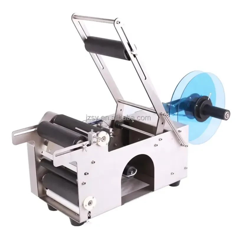 Wine Bottle Sticker Round Water Semi Automatic Digital Bottle Labeling Machine for Plastic Bottle