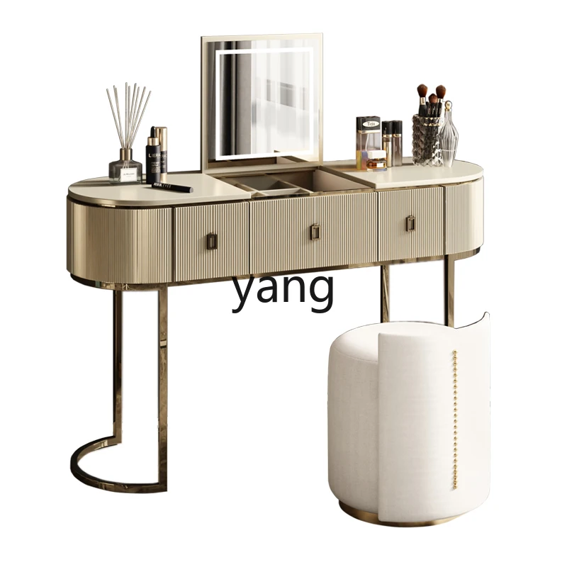 

LH Internet celebrity dressing table light luxury high-end dressing table modern simple flip makeup table