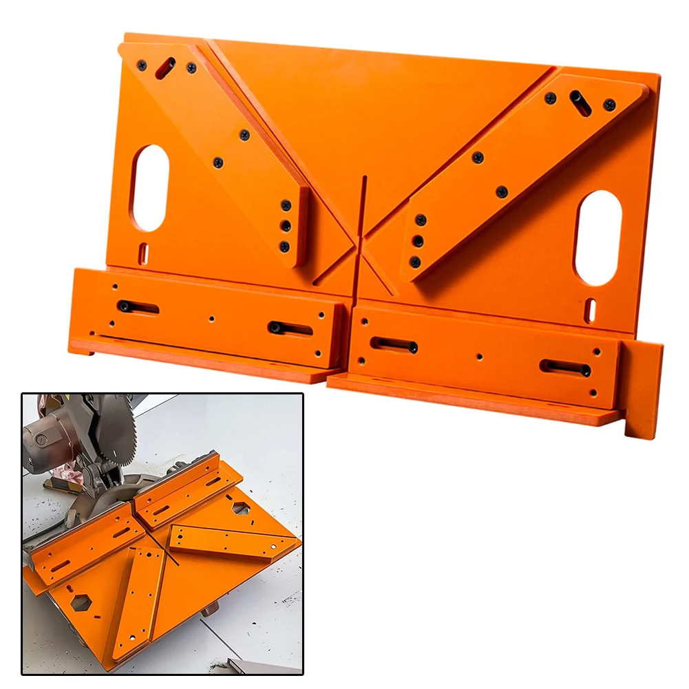 1PCS Table Saw Bottom Plate 45/90 Degree Cutting Auxiliary Tools For Frame Decorative Thread Quick Cutting Guide Tool