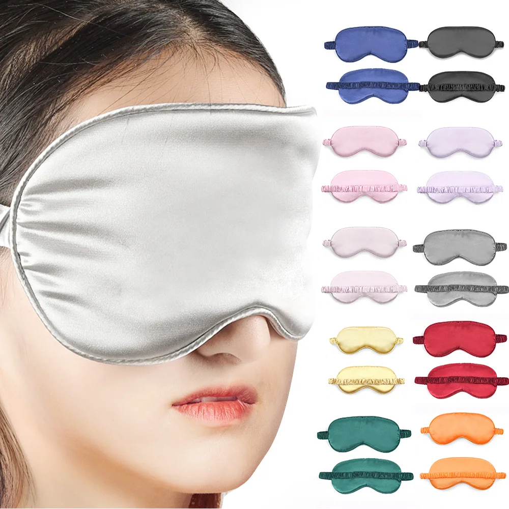 3D Silk Sleep Eye Mask Padded Shade Eye Cover Patch Sleeping Mask Eyemask Blindfolds Travel Relax Rest Sleeping Women Men