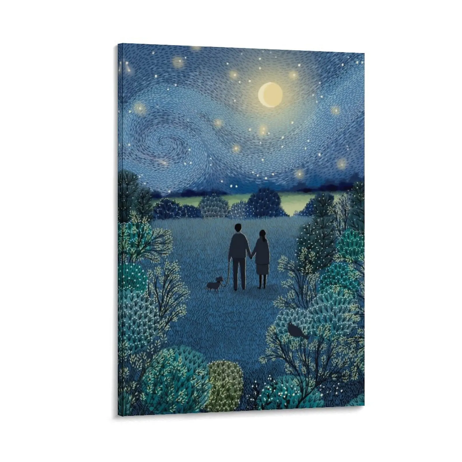 

Starry Night Stroll Canvas Painting Paintings on the wall room decorations for girls room decoration accessories