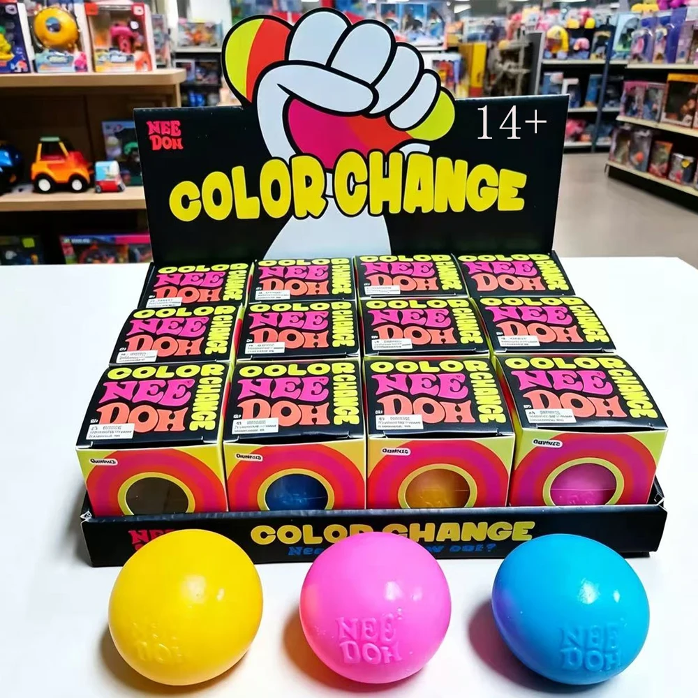 New Schylling Needoh extrude Color Change Sensory Stress Relief Balls Relief Relieves Anxiety Fidget adult box Gift