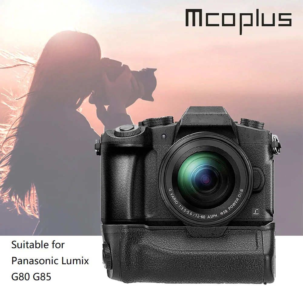 

Mcoplus BG-G85 G80 Vertical Battery Hand Grip for Panasonic Lumix G85 G80 DMC-G85 DMC-G80 Camera as DMW-BGG1