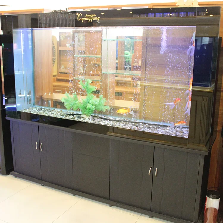 

Office large and medium-sized ecological no-change rectangular glass goldfish tank aquarium customized