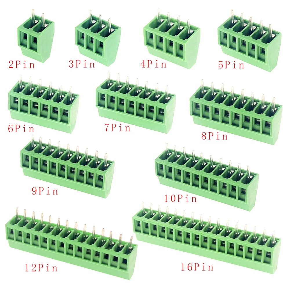 5/10pcs KF128 2.54mm PCB Mini Screw Terminal Blocks Connector for Wires KF128-2.54 2P 3P 4P 5P 6P 7P 8P 9P 10P 12P 16P Terminal