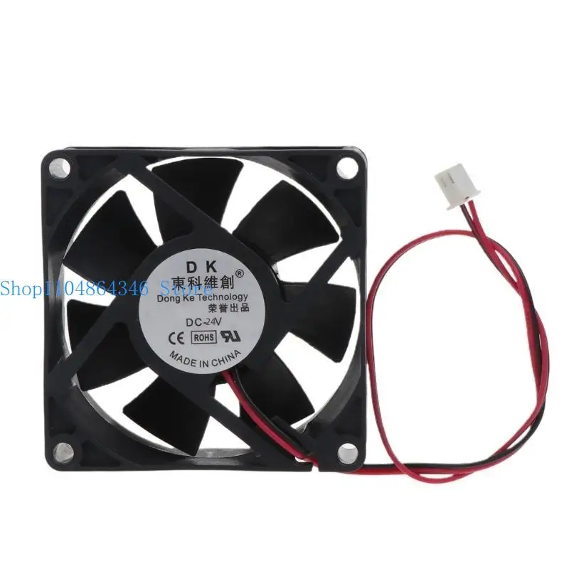 

5asd 7x7x2.5cm CPU Fan XH2.54 2Pin Oil Bearing PC Server Cooler Radiator 2200R