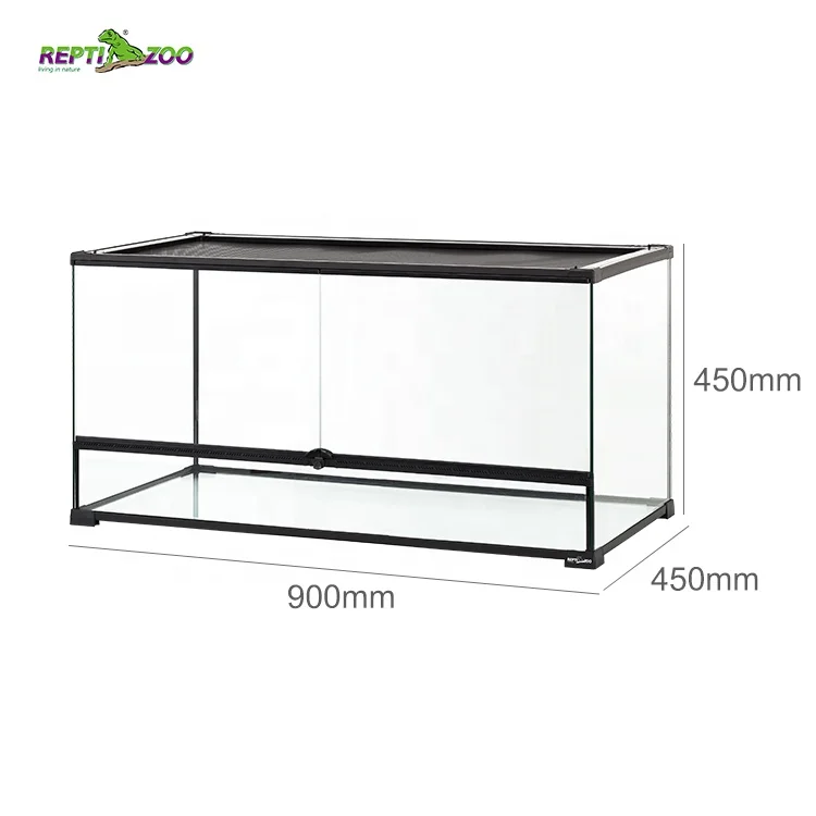 PetJoyZone RHK10 48 Gal 182 L Triangle Glass Eco-Friendly Terrarium For Snake Leopard Gecko & Chameleon Enclosure