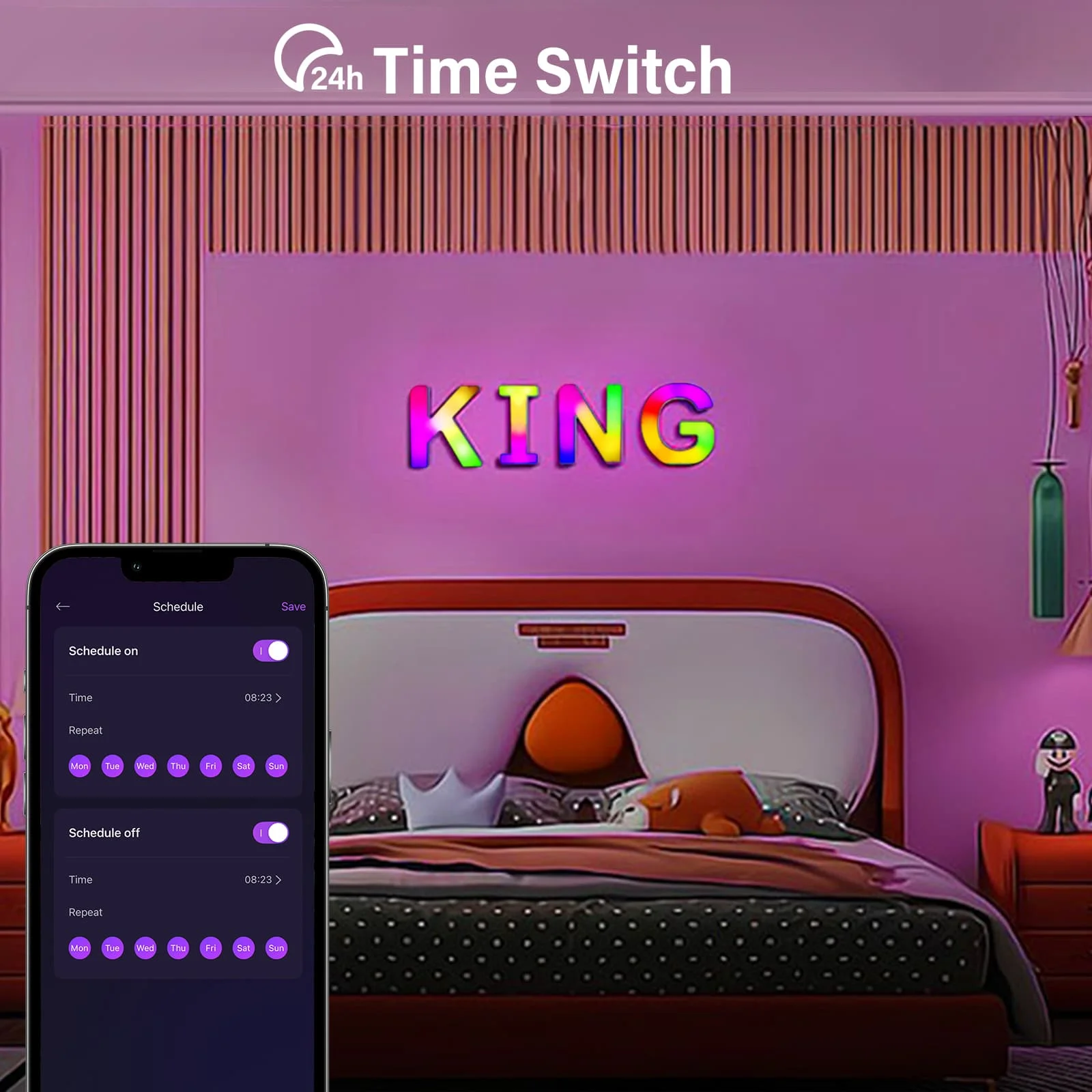 1PC Smart LED Letter Light - DIY RGB Marquee App Control Music Sync Indoor Sign Game Holiday Party Wedding Graduation Season A-Z