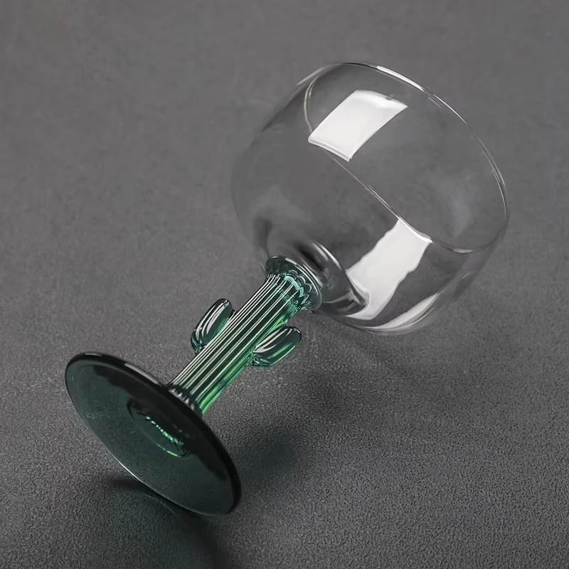Cactus Shape Glasses Goblet Drink Glasses Margarita Wine Cold Drink Creative Juice