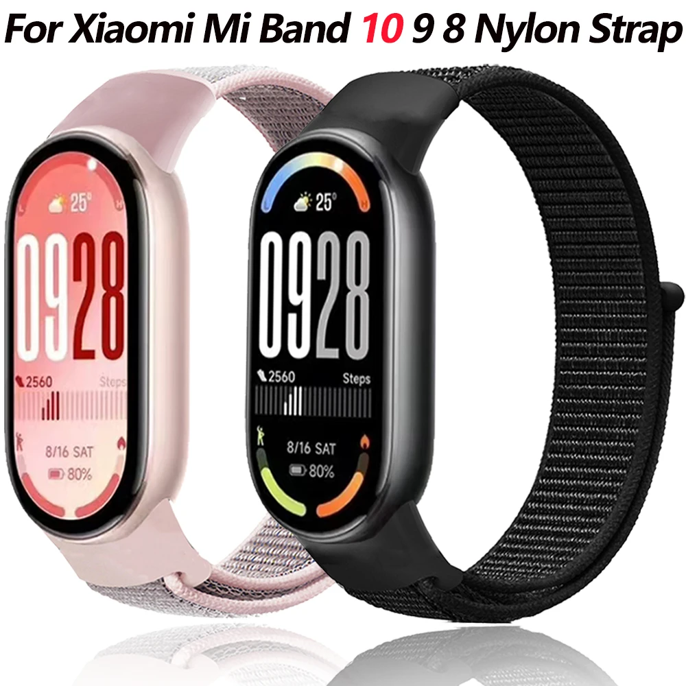 

Nylon Strap for Xiaomi mi band 10 Breathable Bracelet Loop Watchbands Correa for Xiaomi Mi Band 10 9 8 NFC Replaceable Accessory