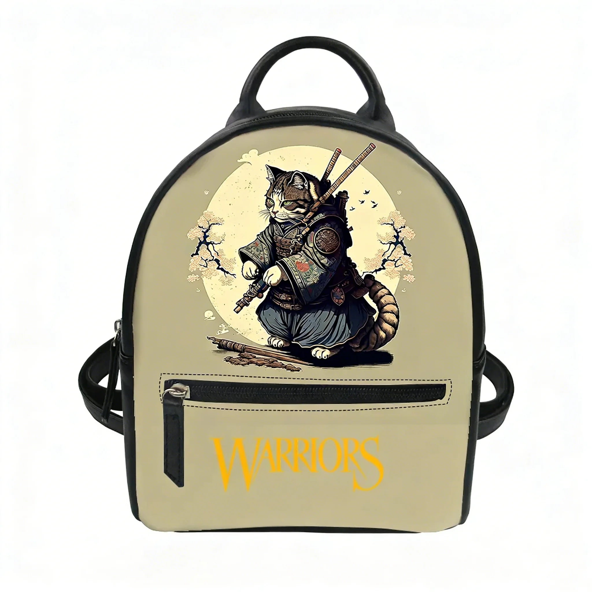 

Рюкзак-сумка Cat Warrior, женские школьные ранцы, персонализированная сумка на два плеча, высококачественный модный дорожный рюкзак, сумки на заказ