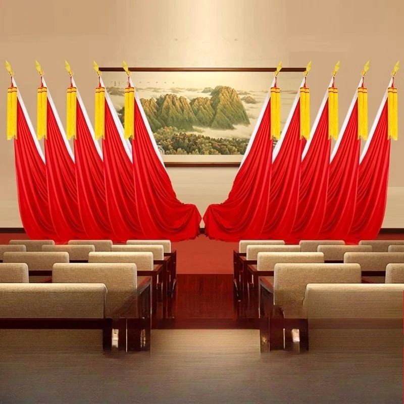 Conference auditorium background flag indoor floor flagpole stainless steel