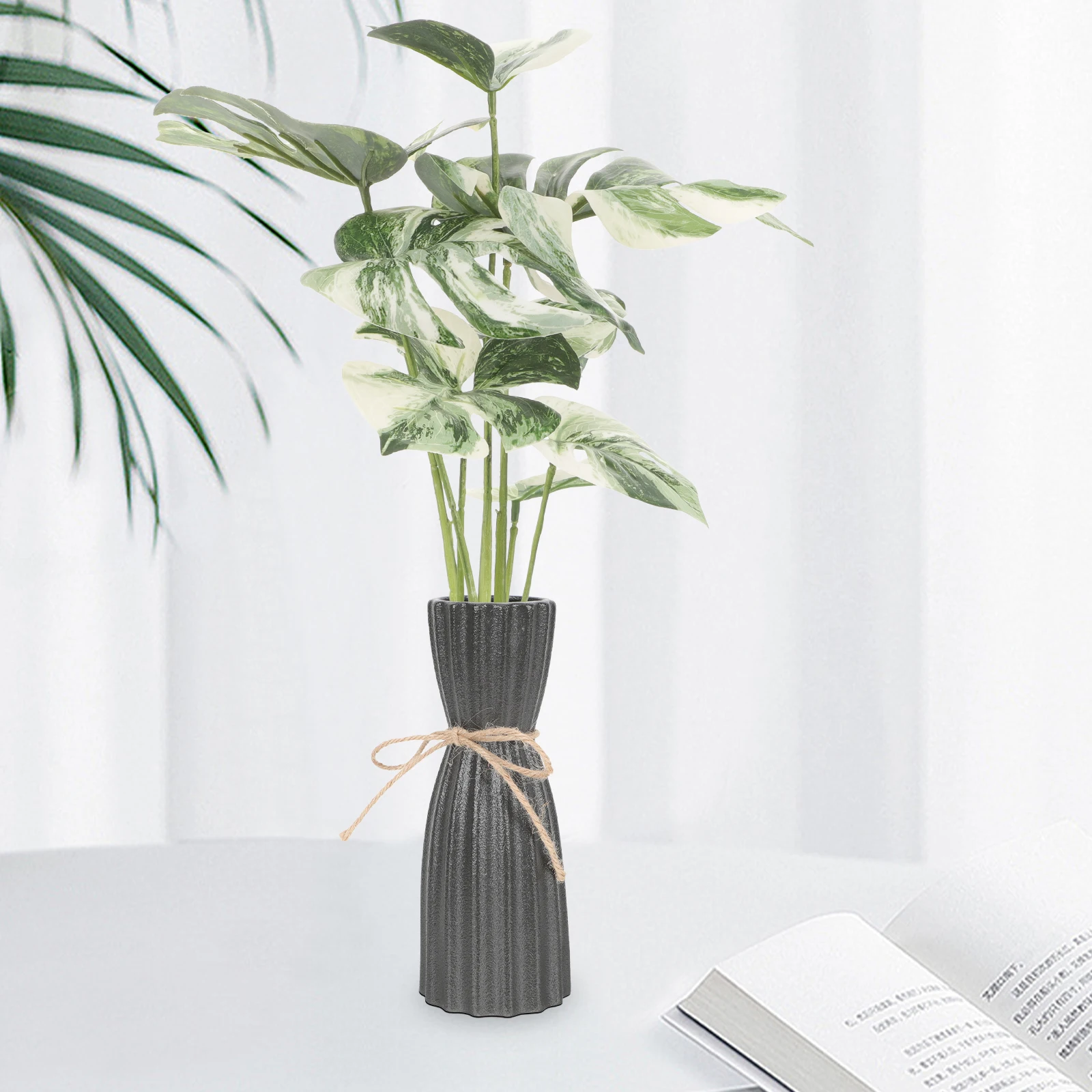 

Vivid Faux Monstera Decor Household Artificial Greenery For Living Room Office Desktop Small Fake Plant Wear-Resistant Realistic