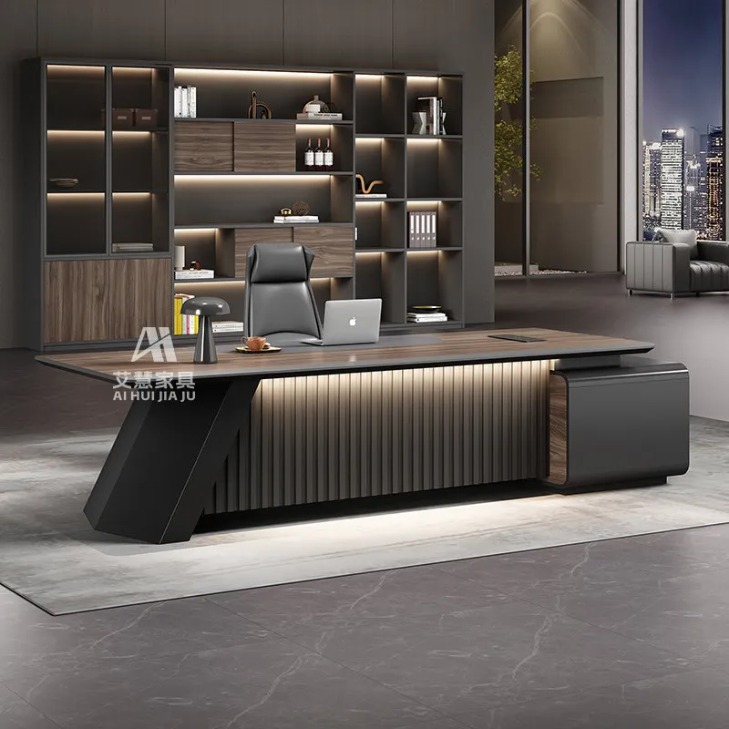 Design European Office Desk Wooden Study Modern Computer Decoration Office Desk Luxury Aesthetic Scrivania Trendy Furniture