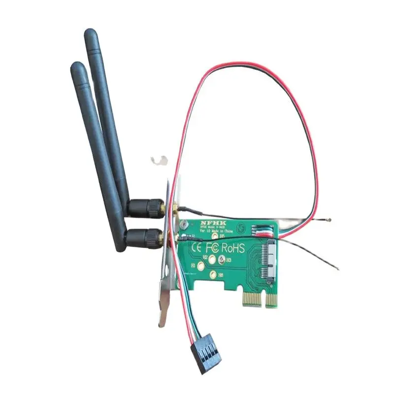 

Half-height bezel BCM943224PCIEBT2 WiFi network card to PCIe x1 adapter card adapter