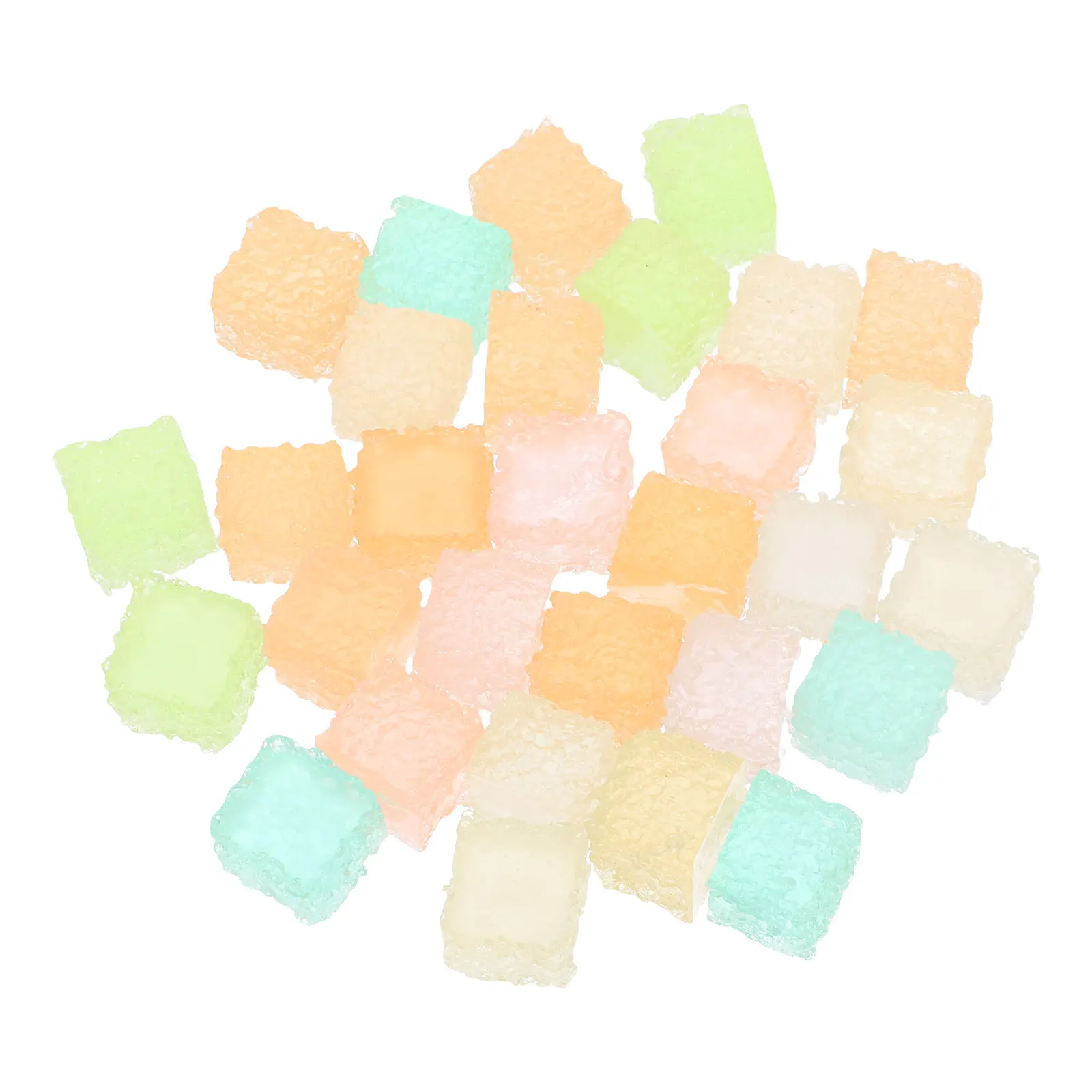 

30 шт. Накладные конфеты-кубики для декора, имитация сахара, светящиеся украшения для телефонов, аксессуары для мобильных устройств