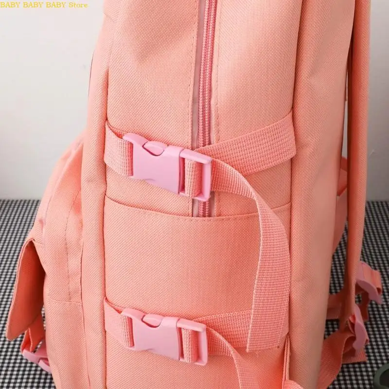 

Q81A 4pcs Bear School BackpackBookbag Waist Bag Pencil for Case for Student Girl