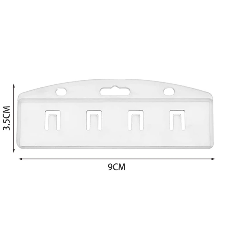 Wholesale 1pcs Horizontal Half Card Badge Holder For Swipe ID Cards Frosted Rigid Polycarbonate Plastic-Transparent