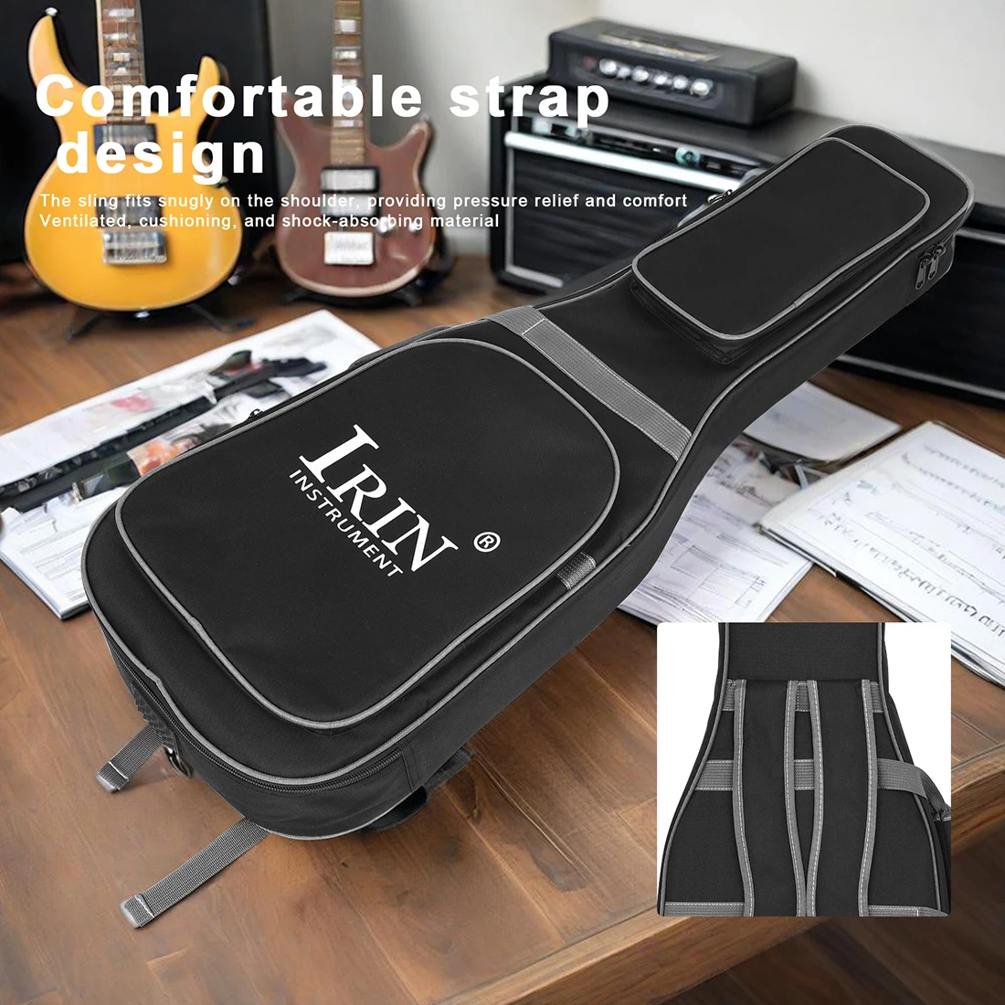 Étui pour guitare IRIN IN-192, - Guitar Strap Padded avis et prix