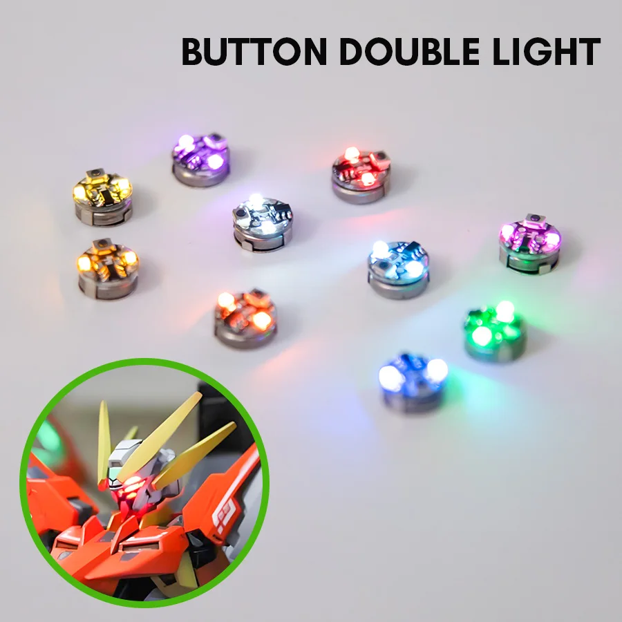 

1Pcs Miniature Button Double Led Light Model Wireless Key Switch Lamp Diy Making Toys For Robot/Car Diorama Without Battery