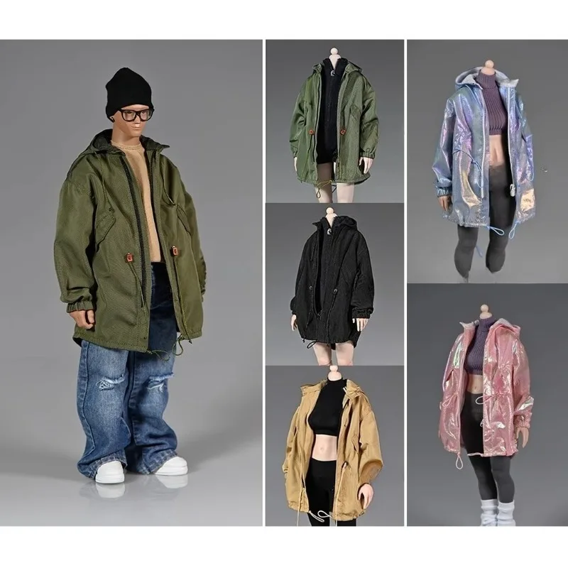 

1/6 Scale Male/female Style Work ClothesTrendy Loose Windbreaker Jacket Coat Clothes Model for 12'' Toy Figures Body Doll