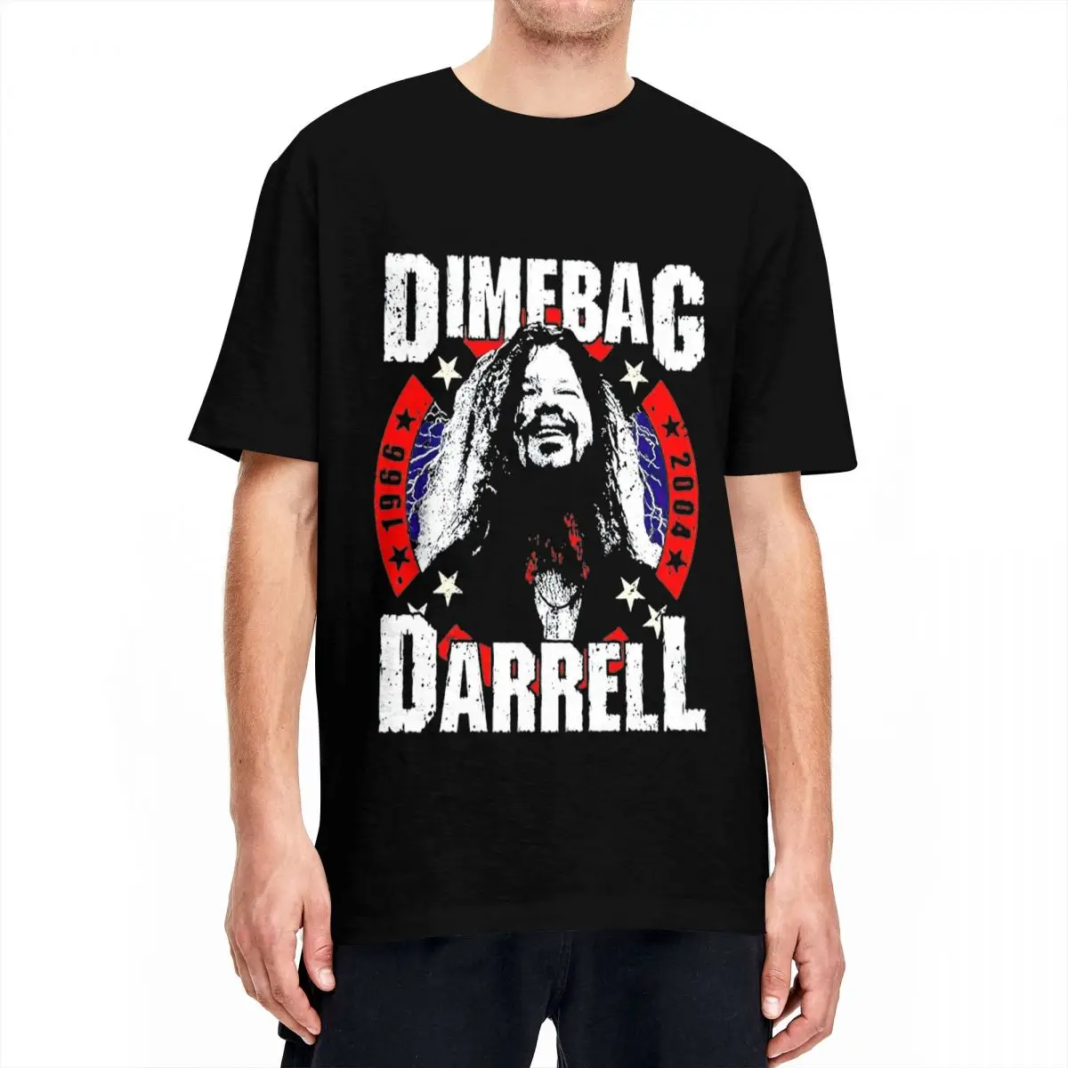 Ullzang Pantera Dimebag Darrell T-Shirt Unisex Round Neck Short Sleeve Top Tee Heavy Mental Rock Band 100%Cotton Summer Top Tee