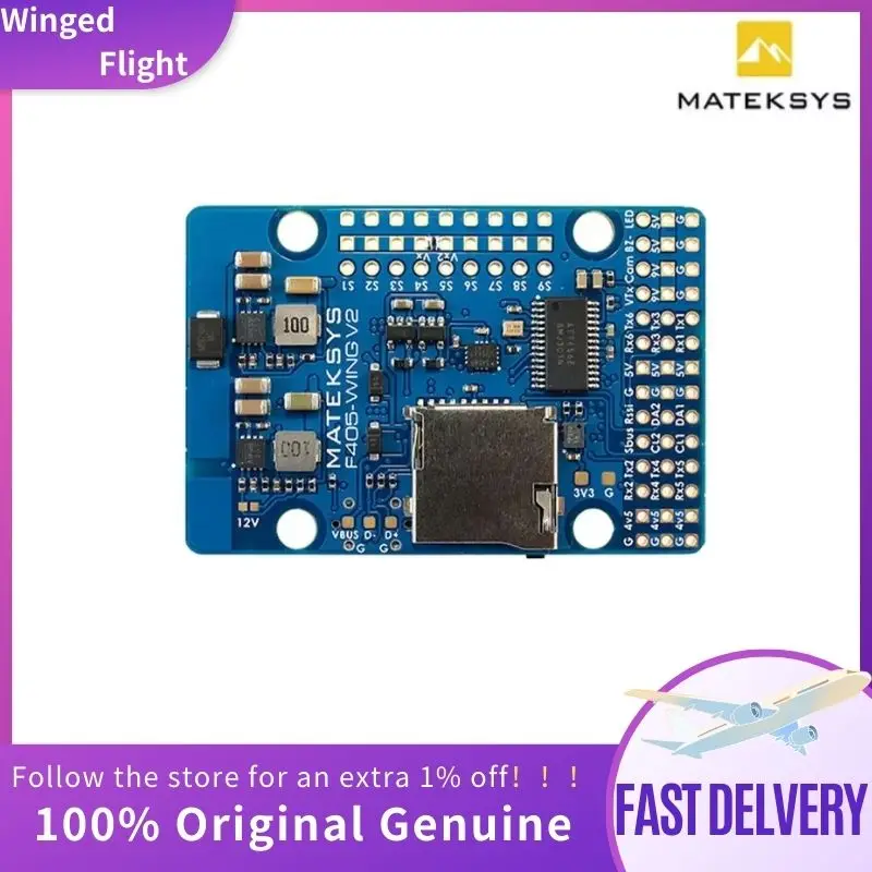 Matek MATEKSYS F405 WING V2 STM32F405RGT6 Flight Controller Built-in ICM42688P OSD SD Slot For ArduPilot / INAV RC Toy Airplane