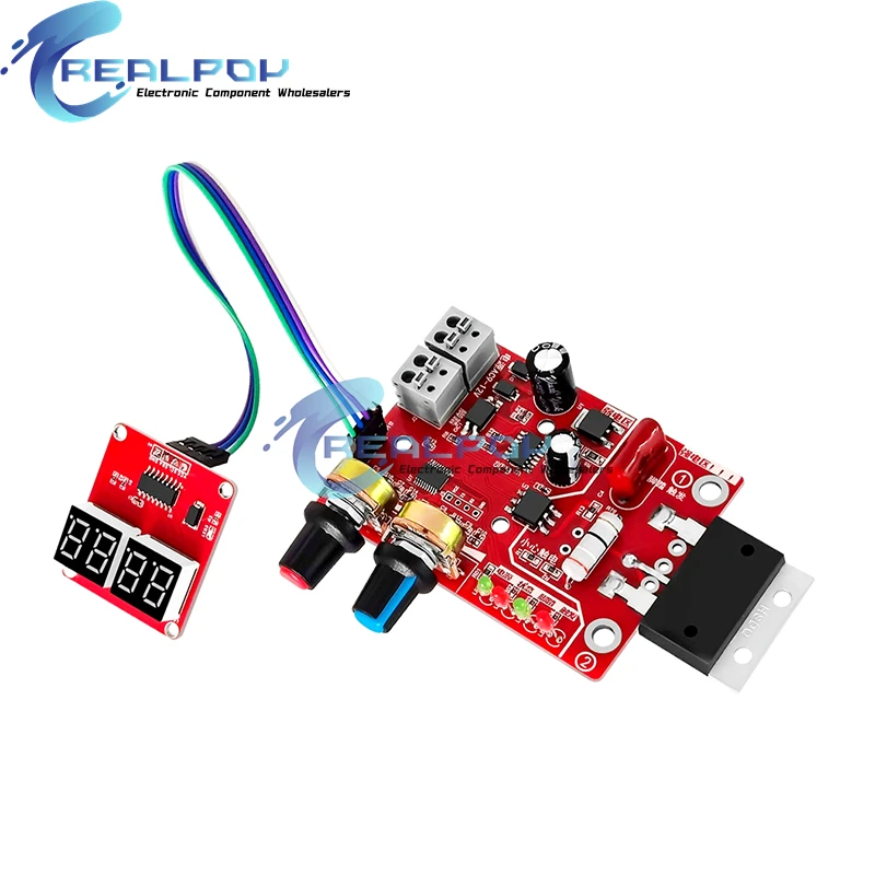 AC9-12V DIY NY-D01 Control Board 40A/100A Spot Welding Machine Control Board Welder Panel Adjust Time Current Digital Display