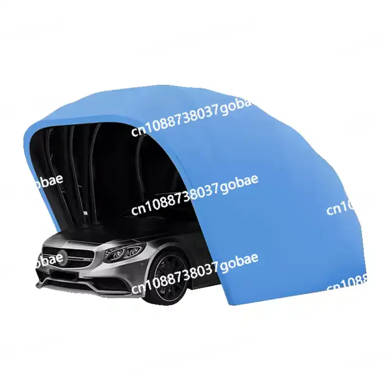 Semi-automatic outdoor mobile folding garage household sunshade telescopic car sunshade canopy