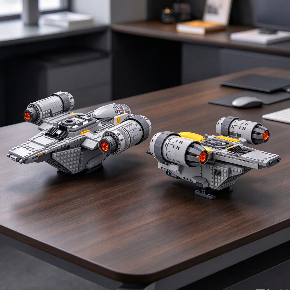 Display MOC-Star-Ship Home Decor Creative Designer MOC Spaceship Collection Decor Diy Set Model Building Blocks Toy Xmas Gifts