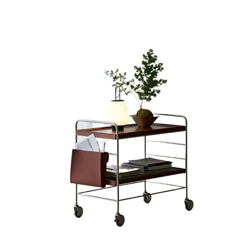 trolley movable side table small coffee table living room rack exquisite sofa side table