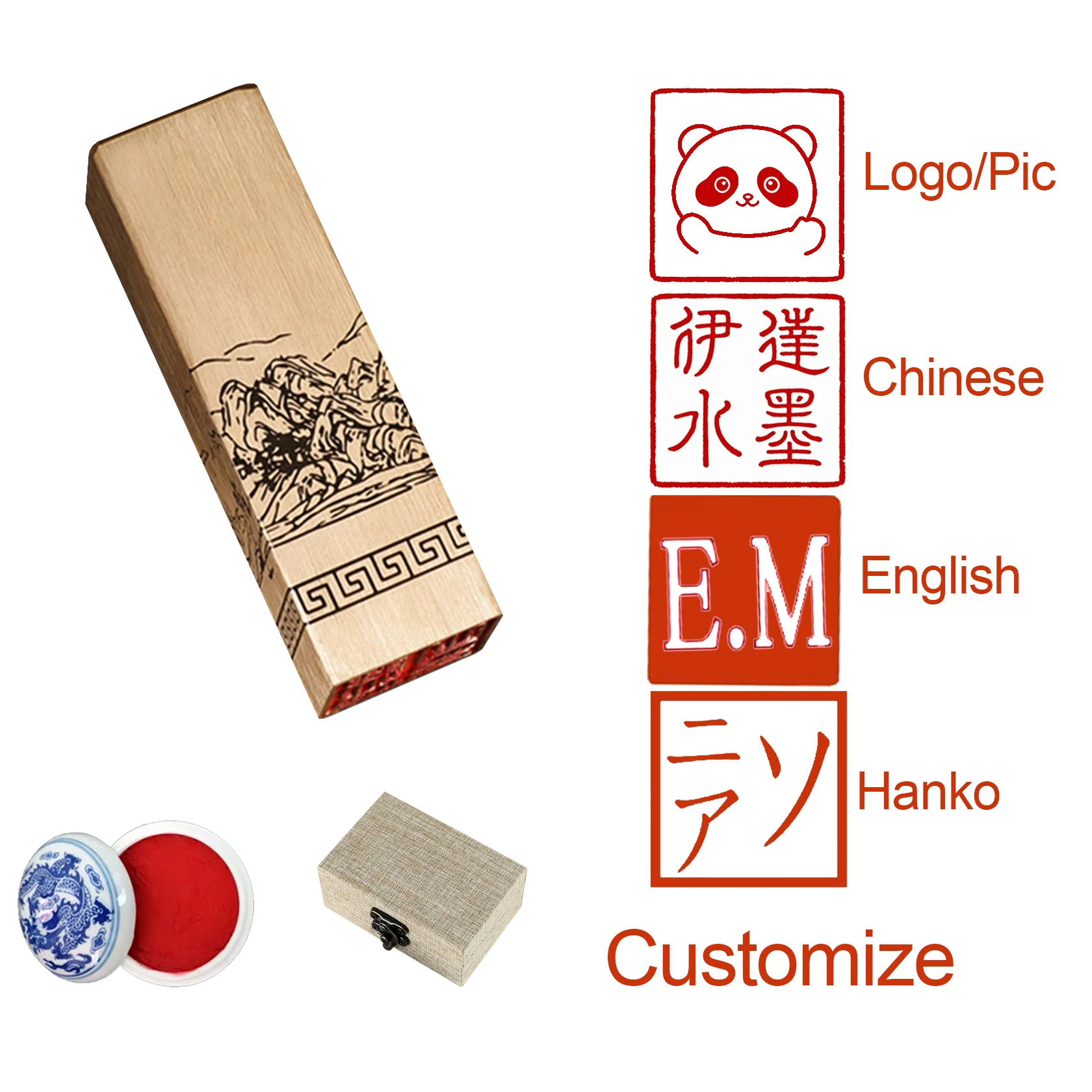 

Custom Metal Seal for Calligraphy Painting Square Name Stamp Seal Personal Signature Seal Private Gift