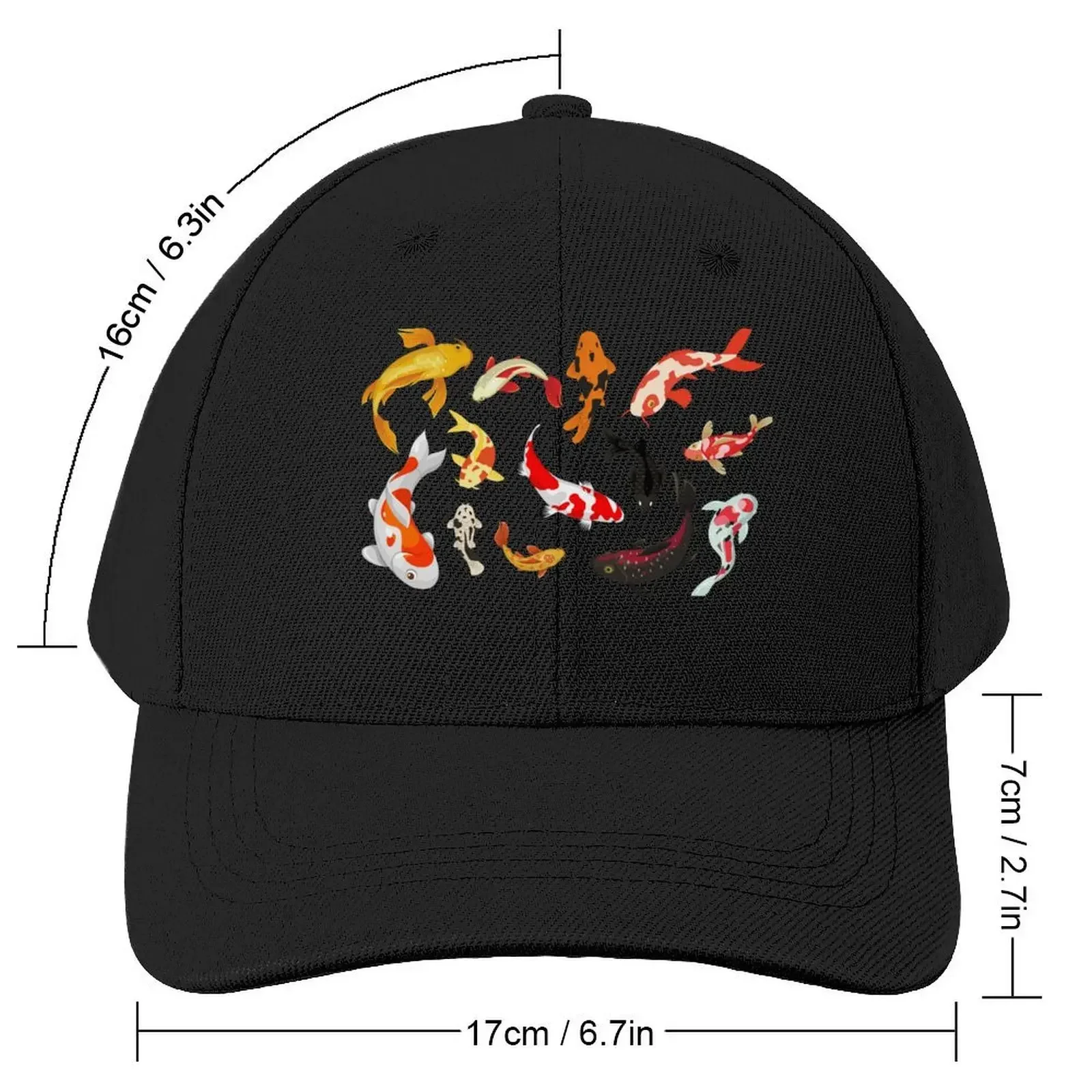 Koi Fish Baseball Cap Sports Cap Anime Hat Custom Cap Golf Wear Golf Women Men's